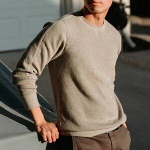 Everlane Waffle Crew Neck - Taupe